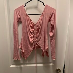 OFF SHOULDER LONG SLEEVES SHIRT URBAN OUTFITTERS SIZE L